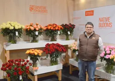 Carlos Espinel with Native Flowers from Equador, which brings premium roses to the European and especially German market